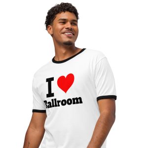 I Love Ballroom Unisex Ringer T-shirt
